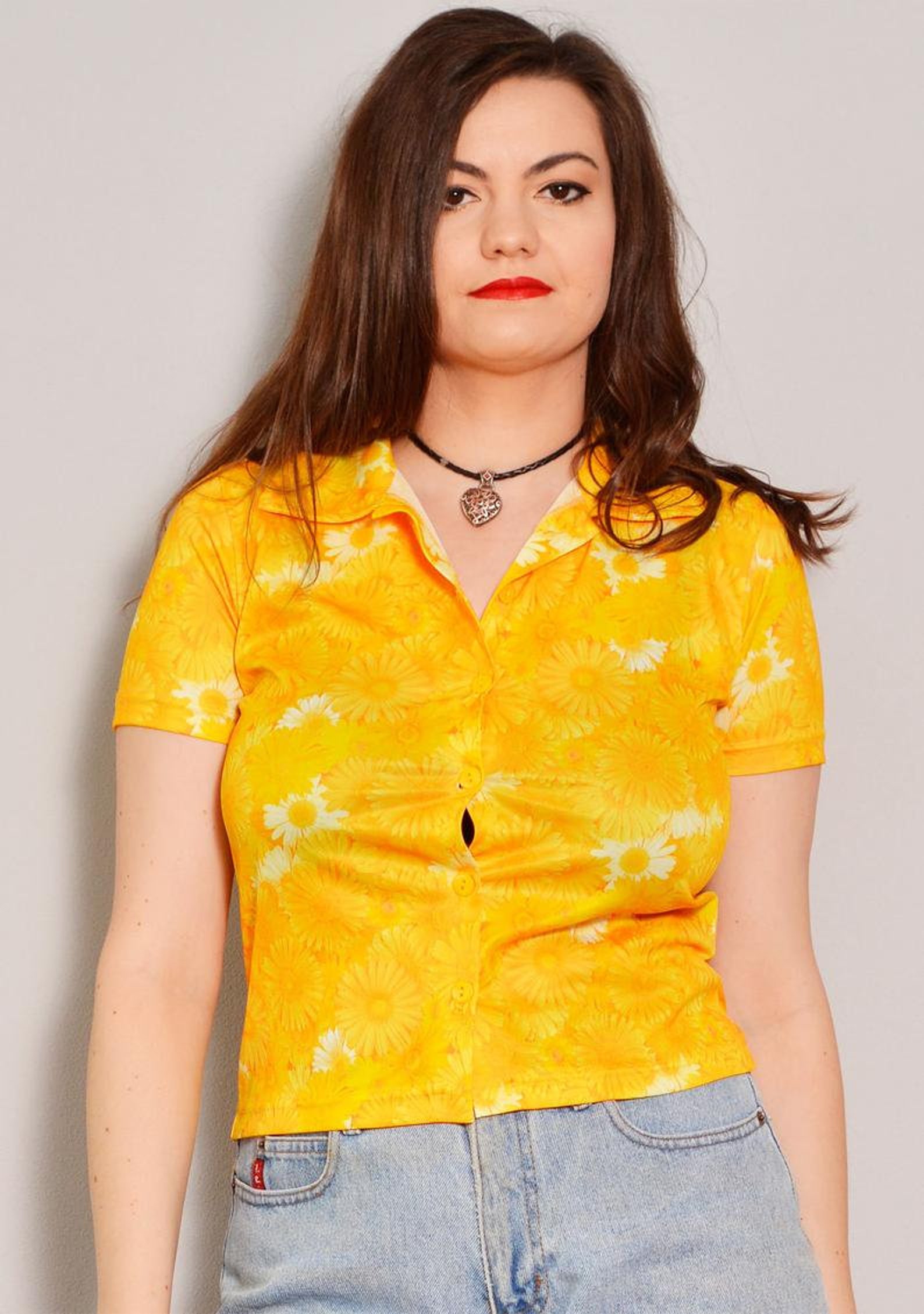 Camicia estiva ragazza daisies gialla / Camicia a maniche Etsy