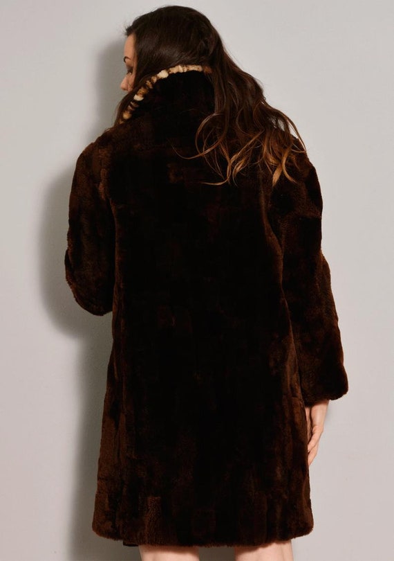 Size 4 to 6 | Leopard Print Collar Fur Coat | 80s… - image 7