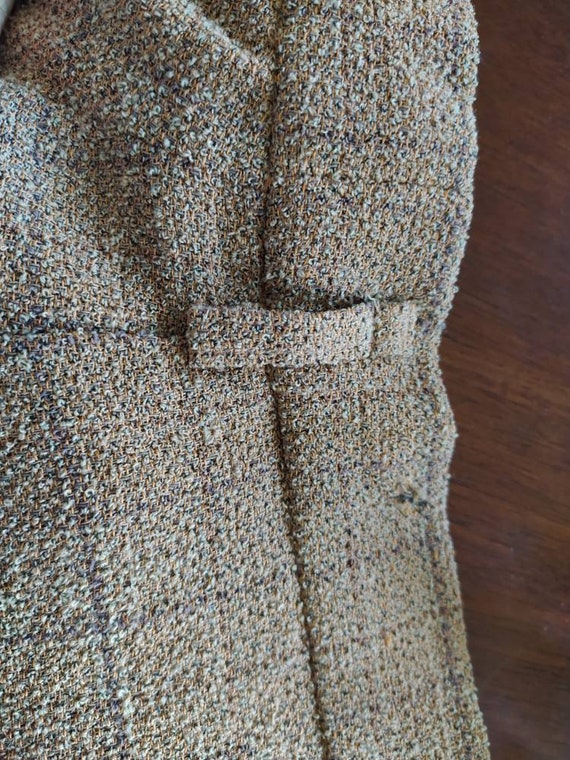 Size 10 to 12 | Orange Brown 80s New Wool Tweed M… - image 8