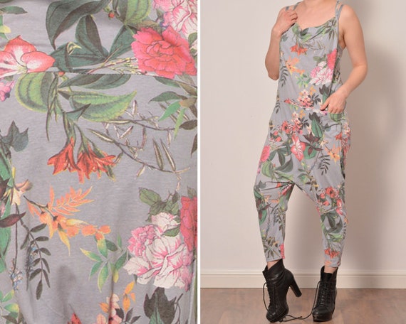 Lily Rose Pattern Harem Pants Jumpsuit 