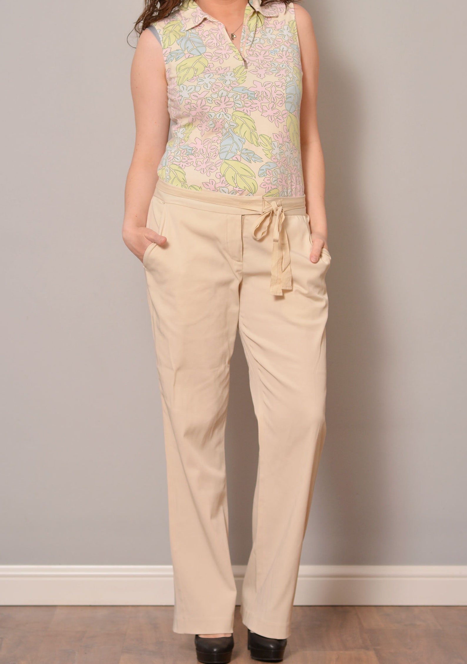 formal cream pants