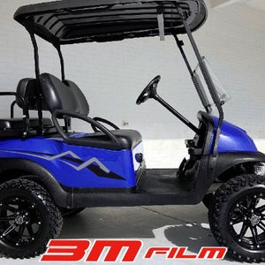スラング 2色ストライプ E-z go ヤマハ クラブカー ゴルフカート 3M ビニールステッカー スポーツデカール カントリーキャンプ