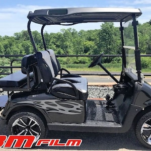 Flame Stripe Wave E-z go yamaha club car Golf carts 3M Vinyl Sticker Sport Decal country camping 2 color