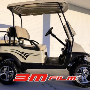 チェッカーストライプ E-Z ゴー ヤマハ クラブカー ゴルフカート 3M ビニールステッカー スポーツ デカール カントリー キャンプ リフトカート ゴルフ