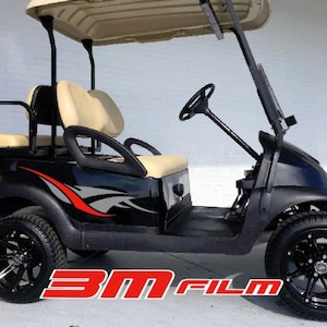 Poppy 2 Color Stripe E-z go yamaha club car Carritos de golf 3M Vinilo Sticker Sport Decal camping campestre