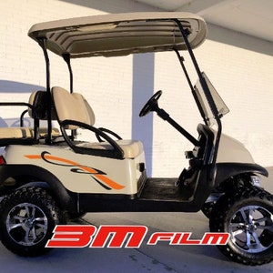 渦巻き 2 色 ストライプ E-z go ヤマハ クラブカー ゴルフカート 3M ビニールステッカー スポーツ デカール カントリー キャンプ