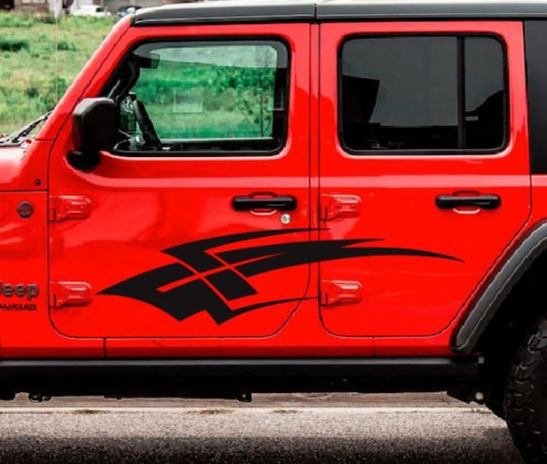 Lazer Side Stripe Fits Jeep Wrangler Vinyl Graphics Sticker 3M - Etsy