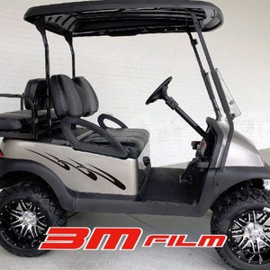 チェックオフストライプ E-z go ヤマハ クラブカー ゴルフカート 3M ビニールステッカー スポーツデカール カントリーキャンプ リフトカート ゴルフ