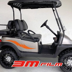 破れたストライプ E-z go ヤマハ クラブカー ゴルフカート 3M ビニールステッカー スポーツデカール カントリーキャンプ リフトカート ゴルフ