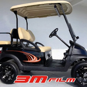 SideSwip 2色ストライプ E-z go ヤマハ クラブカー ゴルフカート 3M ビニールステッカー スポーツ デカール カントリー キャンプ