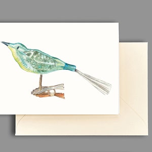 Grußkarte Türkisgrüner Vogel