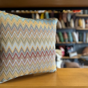 LUXURY Cushion Cover, Multi Color Chevron Throw Pillowcase , Zigzag Pillow Cover, Handmade Pillowcases , Housewarming Gift