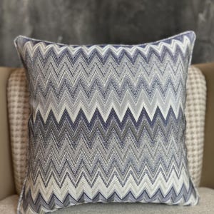 LUXURY Cushion Cover, Multi Color Chevron Throw Pillowcase , Zigzag Pillow Cover, Handmade Pillowcases , Housewarming Gift