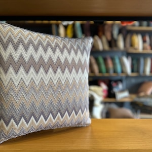LUXURY Cushion Cover, Multi Color Chevron Throw Pillowcase , Zigzag Pillow Cover, Handmade Pillowcases , Housewarming Gift