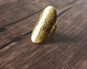TOUAREG ring in hammered bronze
