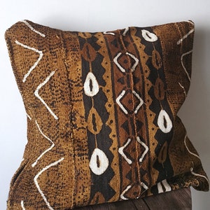 Housse de coussin Bogolan Marron Recto/verso image 3