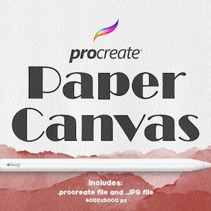 Procreate Paper Canvas 3 + file PNG - Texture realistica senza soluzione di continuità - Migliora il tuo disegno con la texture della carta da acquerello HD