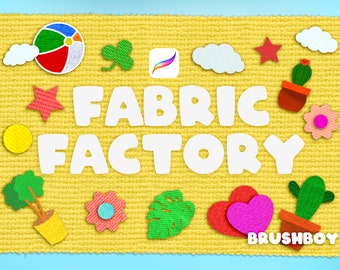 Procreate Fabric Texture Brushes: Seamless Patterns (Digital Download)