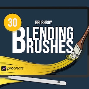 30 Procreate Color Blending Brushes - Create Color Transitions And Fade Colors in Variety of Textures Quick And Easily