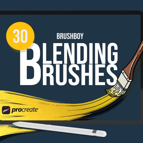 30 Procreate Color Blending Brushes - Create Color Transitions And Fade Colors in Variety of Textures Quick And Easily