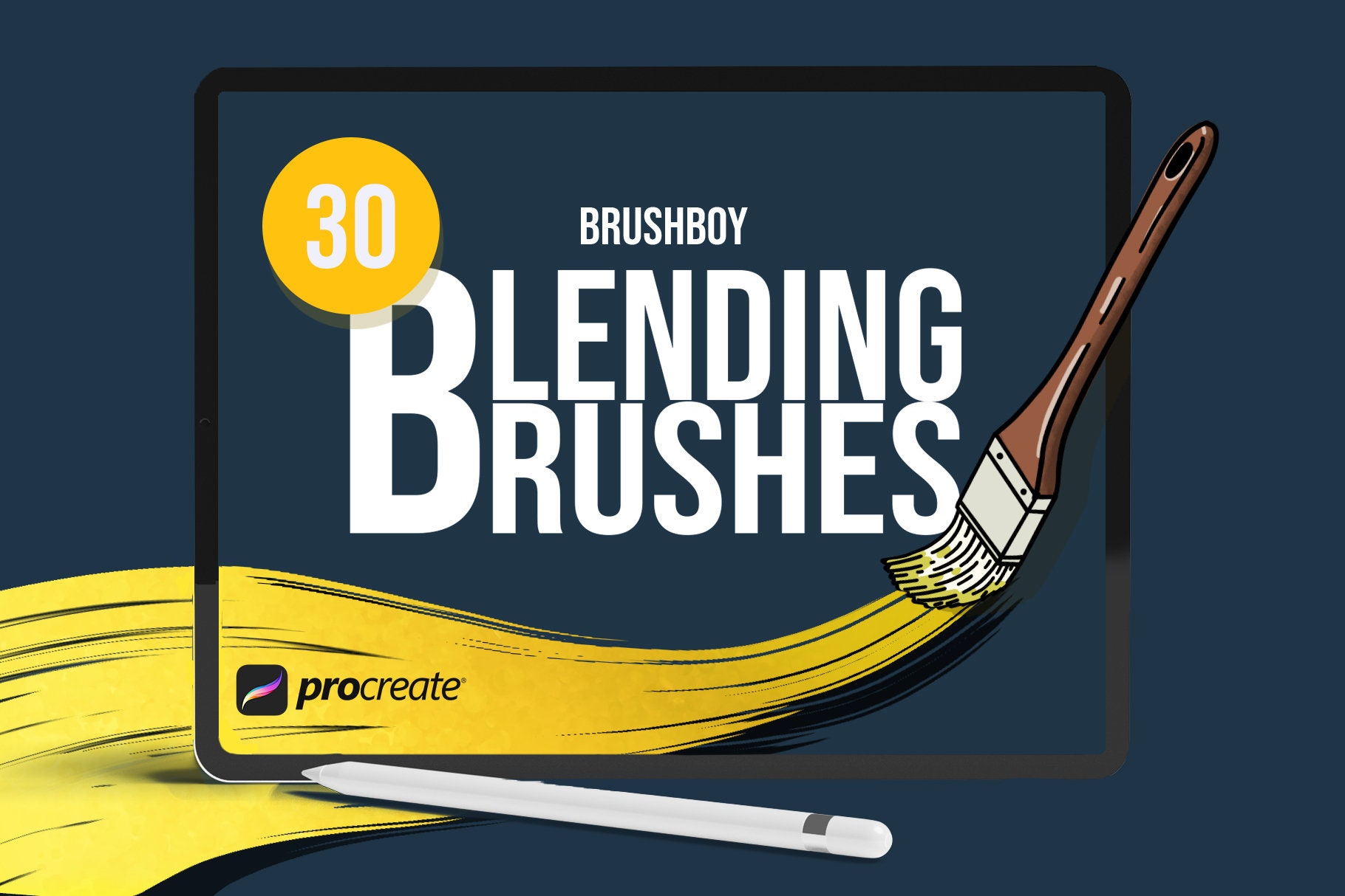 30 pinceles de mezcla de color para Procreate – Transiciones suaves, fades texturizados, mezclas sin costuras