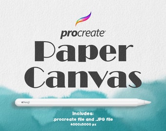 Procreate Paper Canvas: Seamless Watercolor Texture (PNG File)