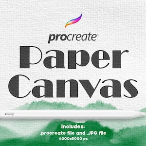Procreate Paper Canvas 1 + PNG-bestand - Naadloze realistische textuur - Verbeter je tekening met HD-papiertextuur aquarel