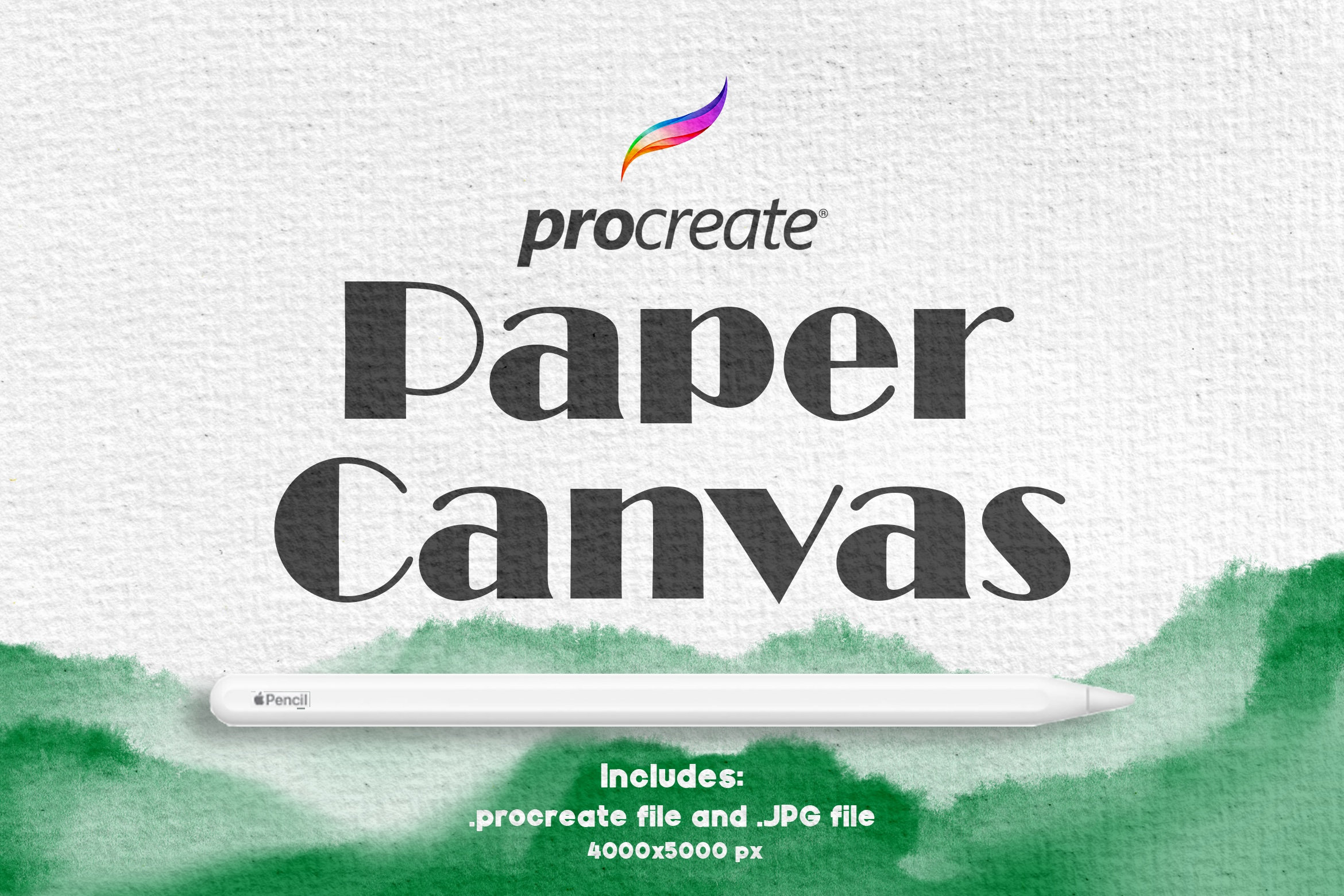 Procreate Paper Canvas: Seamless Watercolor Texture (PNG File)