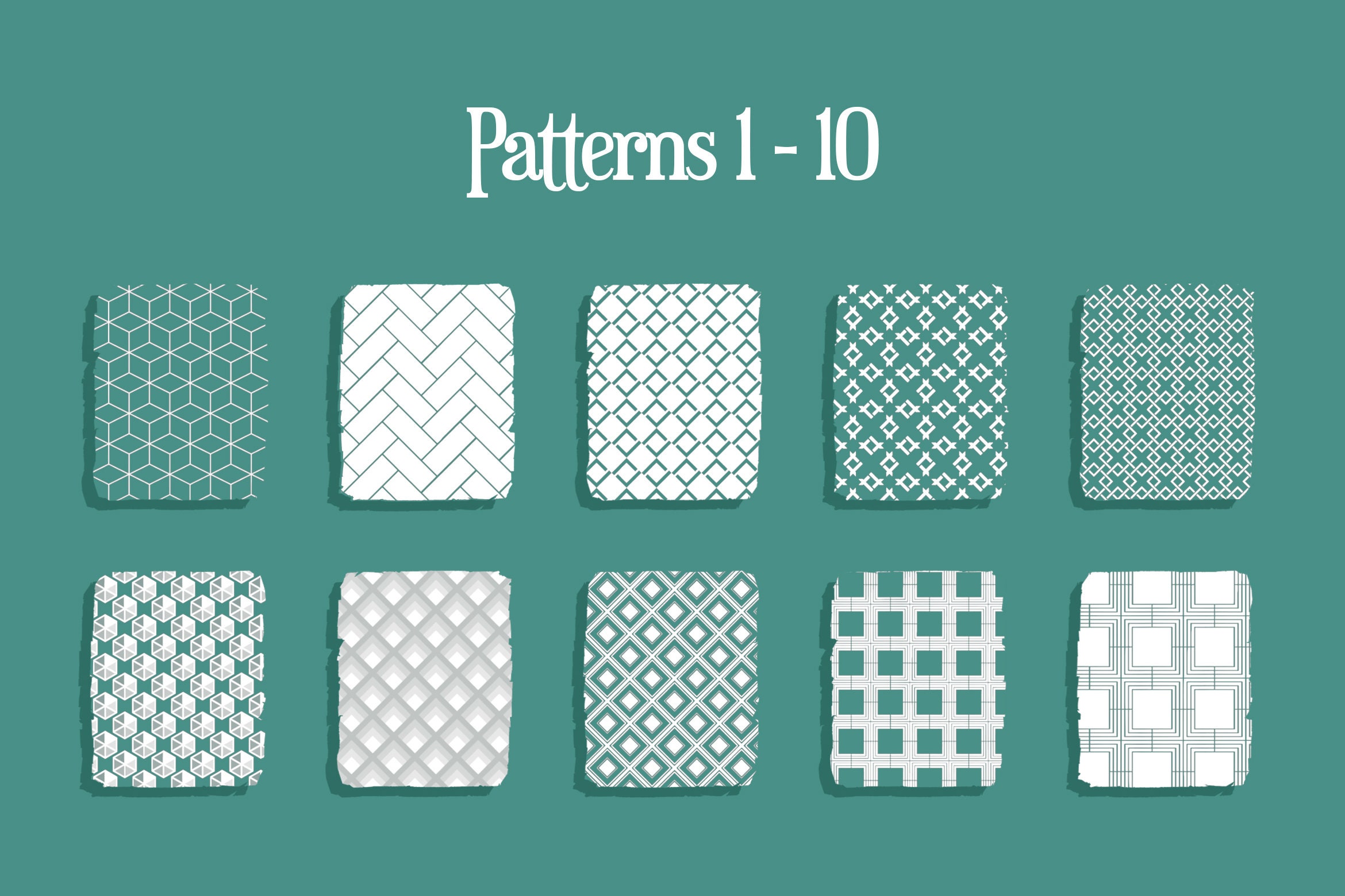 Procreate & Photoshop Geometric Pattern Brushes Repeating Seamless ...