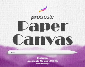 Procreate Paper Canvas: Seamless Watercolor Texture (PNG File)