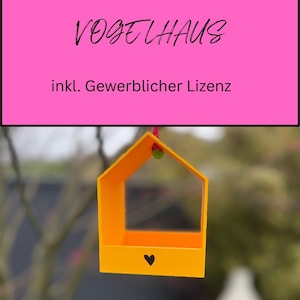 3D print file for birdhouse/bird feeder/garden decoration (Bambulab) including commercial license
