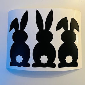 3 Hasen  Sticker-  Oster Aufkleber  Deko Sticker Hase - dekoration Geschenk Fensterbild