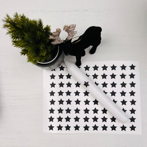 Sticker Sterne  Deko Kerze Vinyl DIY Dekoration
