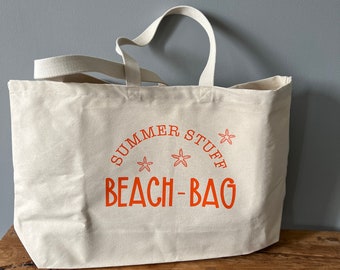 Strandtasche XXL  Beachbag  -  personalisiert mit Namen extra  gross