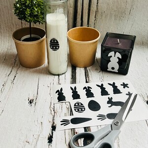 Hasen  Aufkleber Ostern -  Dekoration Ostern  - Hasen Set Geschenke