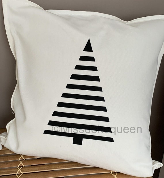Kissenhülle Tannenbaum 50x50 DIY Bügelbild Tannenbaum Deko Weihnachten