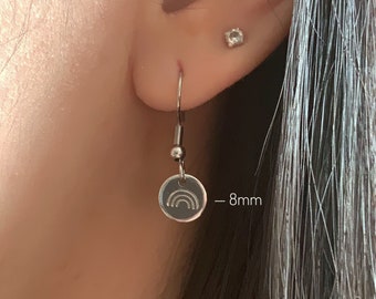 Personalized Earrings | Custom Name Initial Earrings | Hand Stamped Dangle Drop Earrings | Engraved Gifts for Her | Birthday Gift Bridesmaid