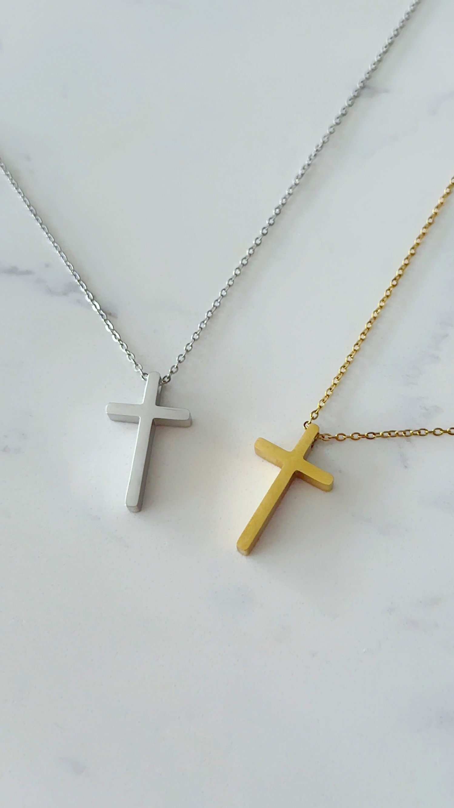 Thin Silver Crosses - Etsy Thin Silver Crosses - Etsy