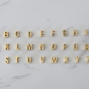 Pendentif à breloques initiale personnalisée | Charm alphabet lettres monogramme | Collier Bracelet Bâtiment | Breloque initiale argentée dorée en acier inoxydable