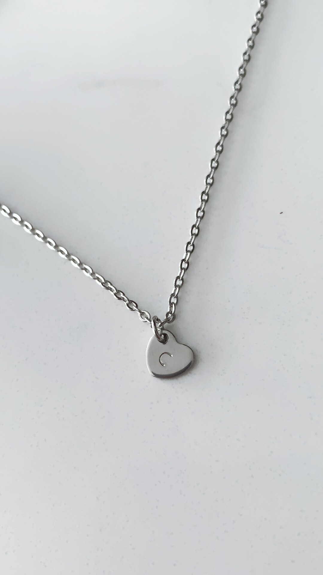 Heart initial charm Clearance