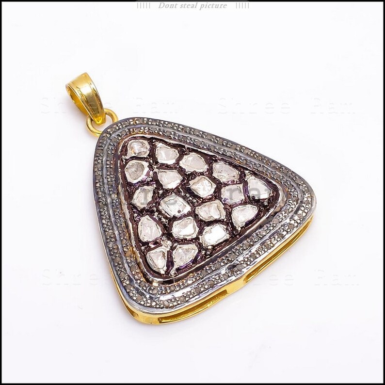 Fine Jewelry Handmade antique Pendant Birthday Gift Woman Jewelry Pendant Diamond Silver Gift Victorian Jewelry Pendant Gift For Her