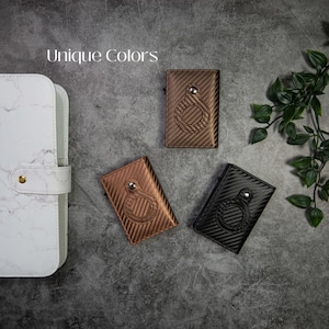 3MH Smart Carbon Fiber Pop Up Wallet mit RFID-Schutz und Airtag-Tasche | Beste Airtag Geldbörse |