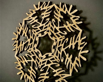 Custom Wooden Snowflake Name Ornament