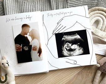 Libro de recuerdos del primer año del bebé, libro para bebés: regalo de baby shower para futuras mamás, álbum de fotos del primer año del bebé, diario del bebé para nuevas mamás