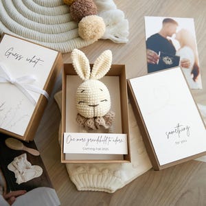 Anuncio de embarazo para abuelos, Caja de anuncio de bebé para el esposo, Anuncio grande, Pascua Revelación de embarazo para los futuros abuelos