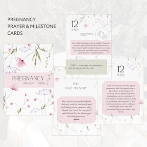 Schwangerschaftsgebetskarten digital, christliches Schwangerschaftsgeschenk, Schwangerschafts-Bibel-Baby-Gebetskarten, Schwangerschaftskarten-monatlicher Meilenstein