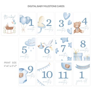 Cartes jalons bébé, cartes jalons mensuels bébé, disques jalons cartes bébé photo première année, cartes jalon garçon hello world svg
