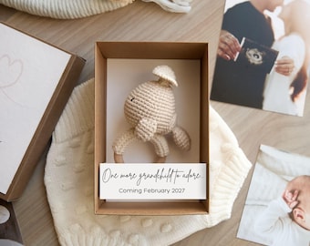 Pregnancy Announcement grandparents reveal, Personalized Baby Announcement box