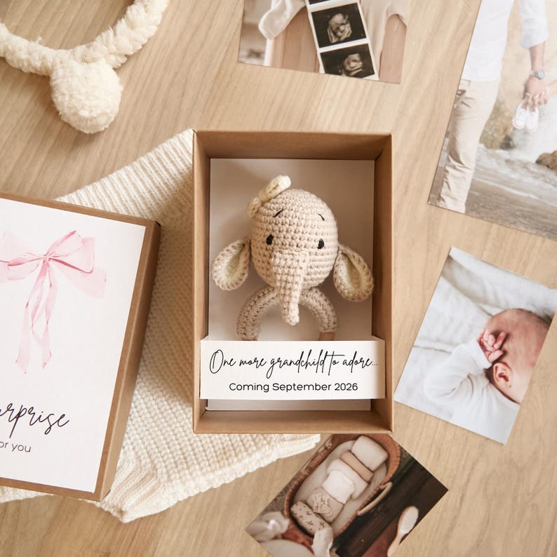 Pregnancy Announcement grandparents, Pregnancy reveal Baby Announcement Box image 17