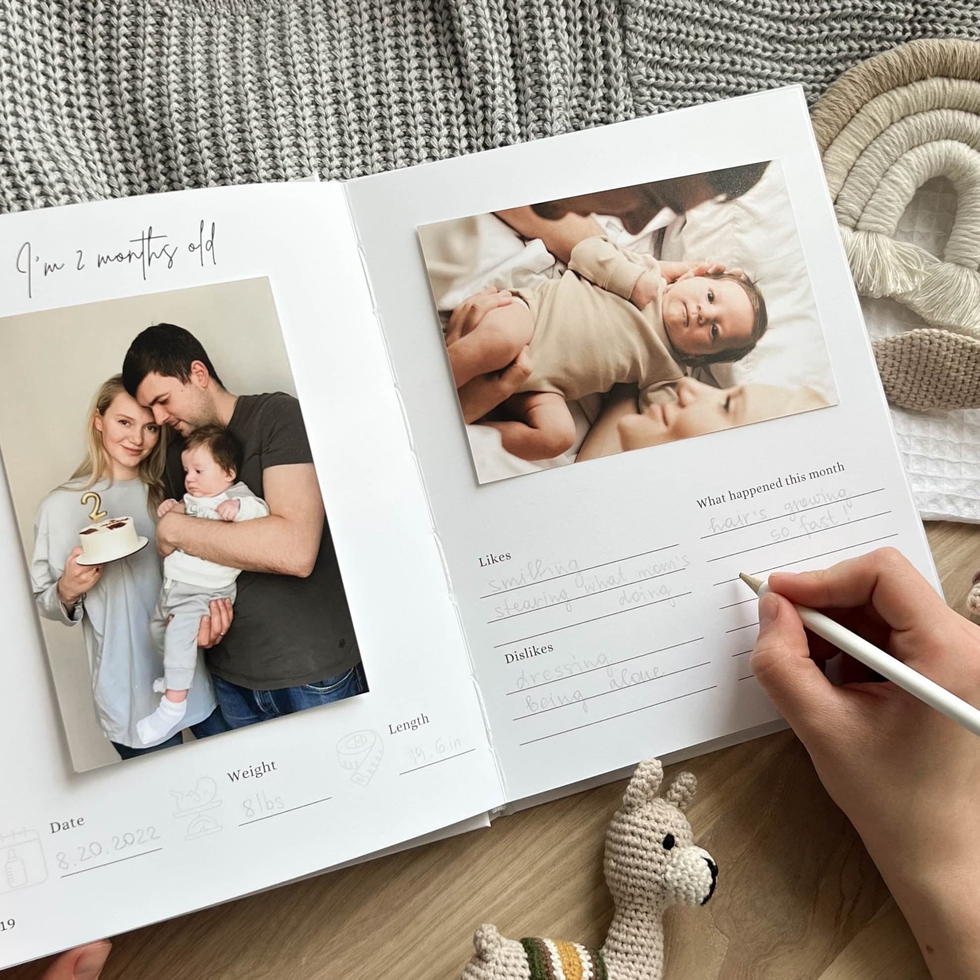 Baby Memory Book, Baby 1st Year Photo Book Baby Scrapbook, Single Mom